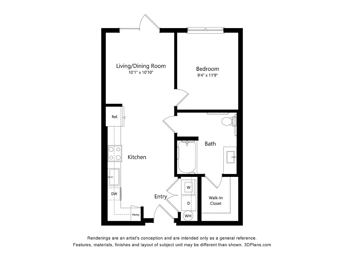 Floor plan Noon- Live/Work Unit