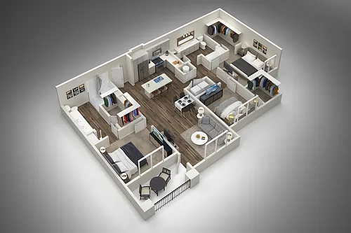 Floor plan 3 Bed/2 Bath