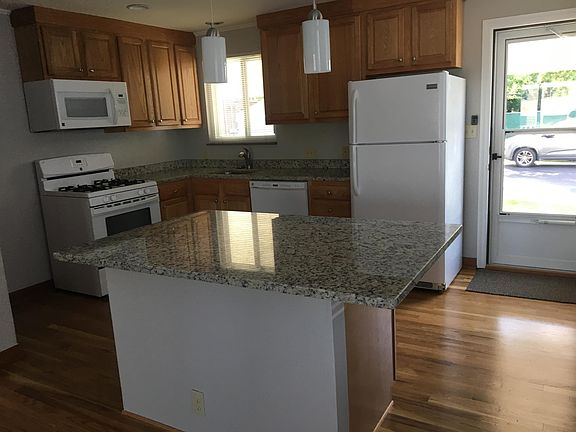 Granite island allows bar stool seating