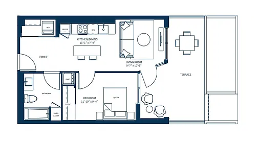 Floor plan One Bedroom