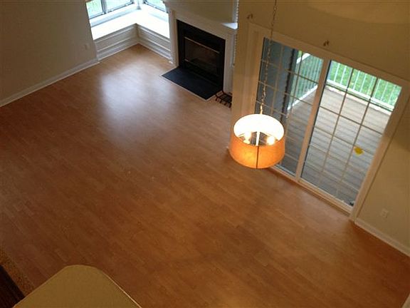 view from loft of dining and living rooms