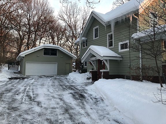 Top of driveway; side door