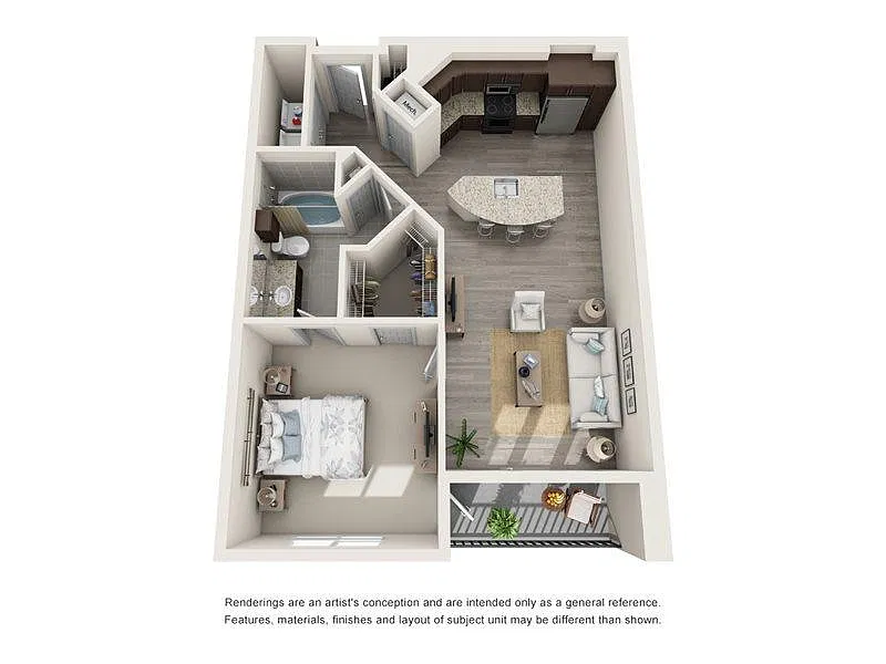 Floor plan Blaze 1x1