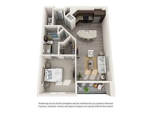 Floor plan Blaze 1x1