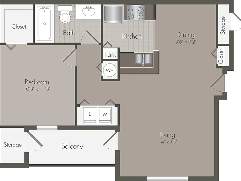 Abbey | 1 Bedroom | 1 Bath | 812 SF Abbey | 1 Bedroom | 1 Bath | 812 SF