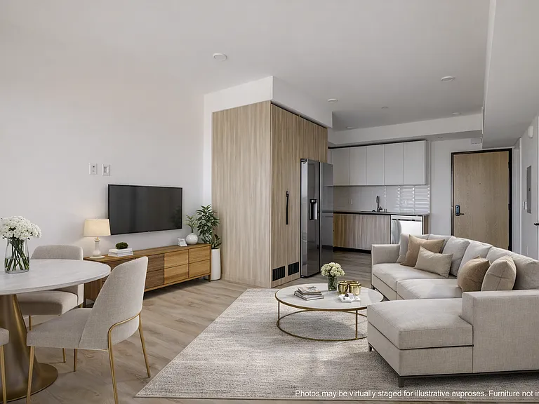 Certain photos may include virtual staging for illustrative purposes only. Furniture and decor shown are not included in the lease. No structural changes, alterations to layout, finishes, fixtures, or views have been made to the unit.