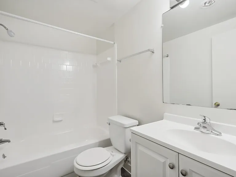 Bright bathroom at Trillium in Fairfax, VA
