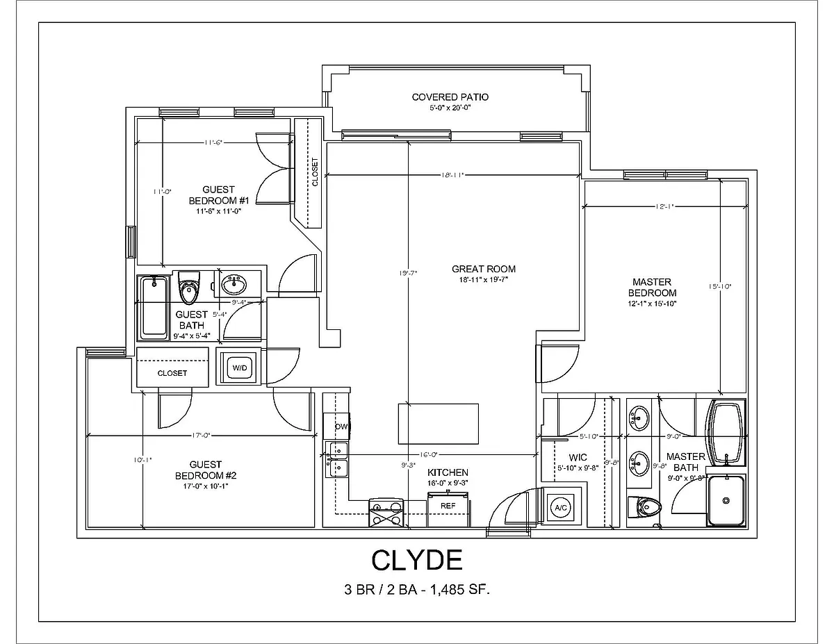 Floor plan Clyde*