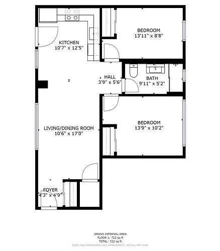 Floor plan Two Bedroom