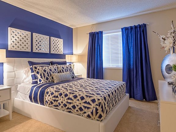 Bedroom (picture of model unit, my wall is not blue...)