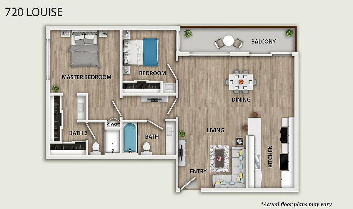 Floor plan 2BR/2BA