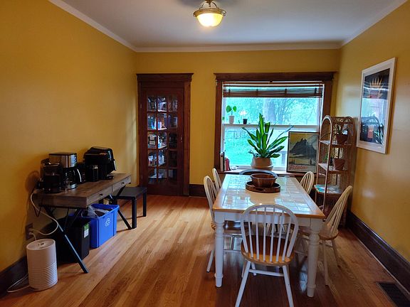 dining room with pantry in back