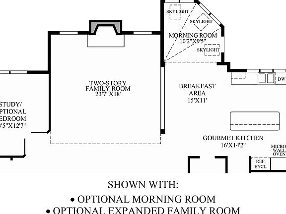 Optional Morning Room/Expanded Family Room