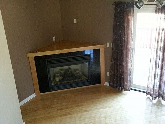 from stairs looking down in living room