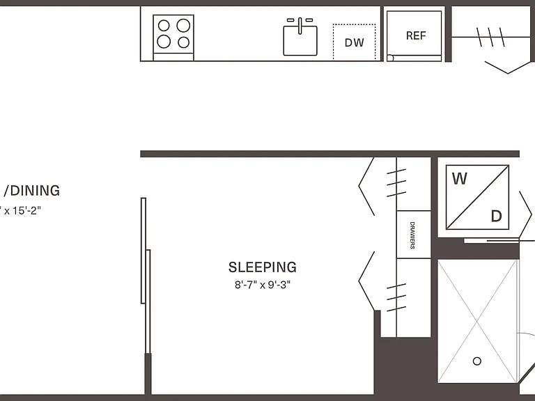 M1B One Bedroom Apartment at Fishtown Urby M1B One Bedroom Apartment at Fishtown Urby