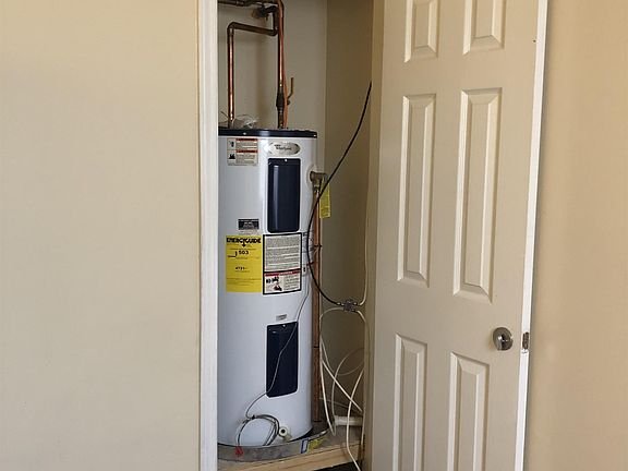 Utility closet located in the back of the unit