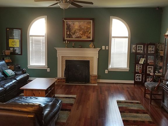 living room with fireplace