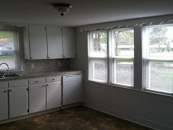 kitchen with side and front views