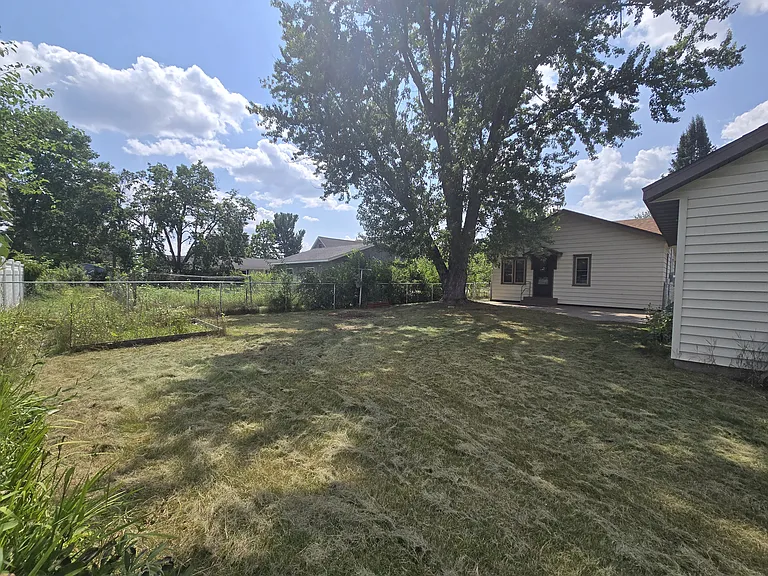 Large patio and yard