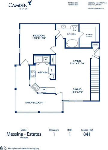 Floor plan Messina Estates - Garage