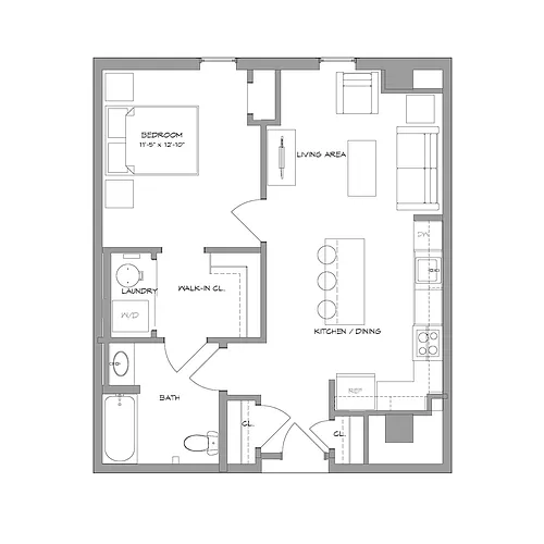 Floor plan 1BR3