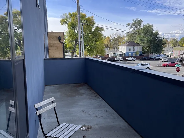 Large west-facing patio