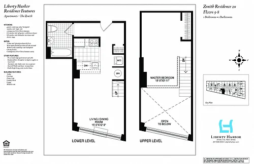 Floor plan ZENITH 1-BEDROOM DUPLEX PLAN M
