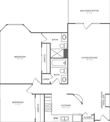 B2F | 2x2 | 1192 sq ft B2F | 2x2 | 1192 sq ft