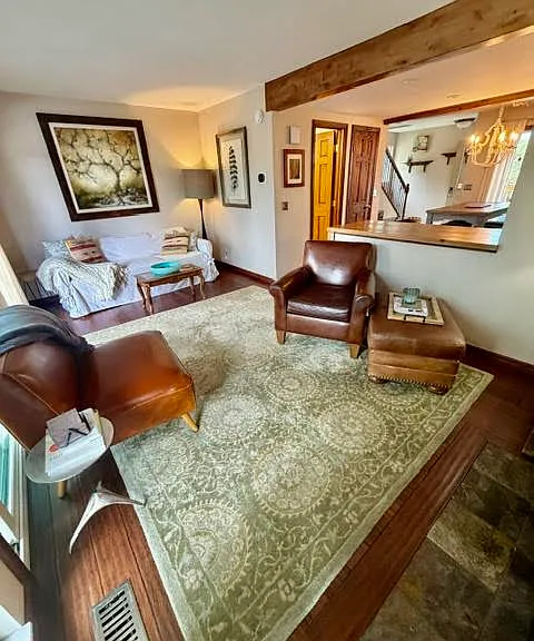 Living Room with gas fireplace.