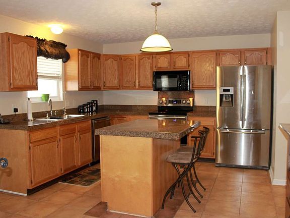 Spacious kitchen with island