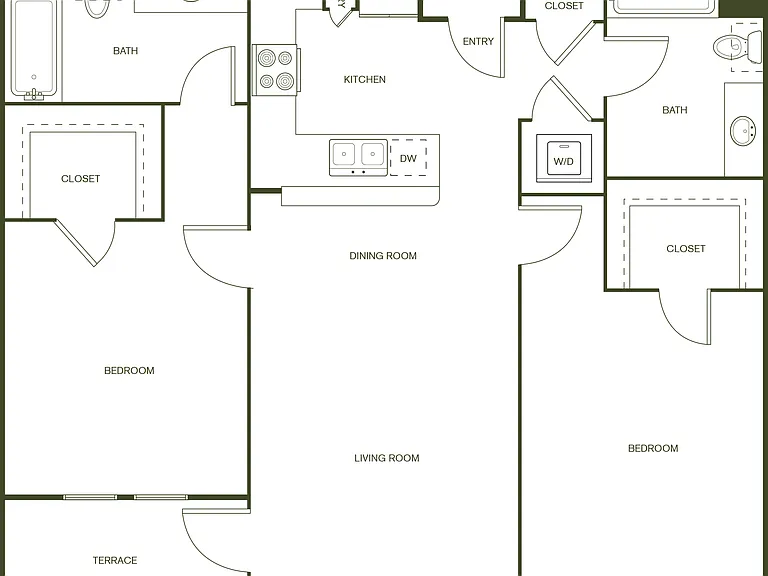 B1 floor plan High Point Uptown