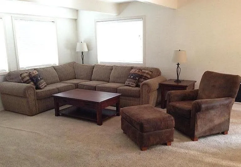 Living room seating area. (Furniture moved in to fit photo.)