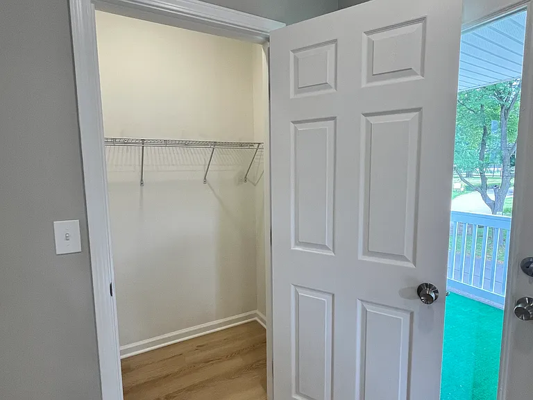 Upper unit living room closet
