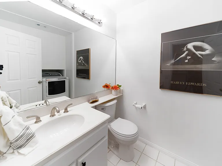 downstairs powder room and laundry