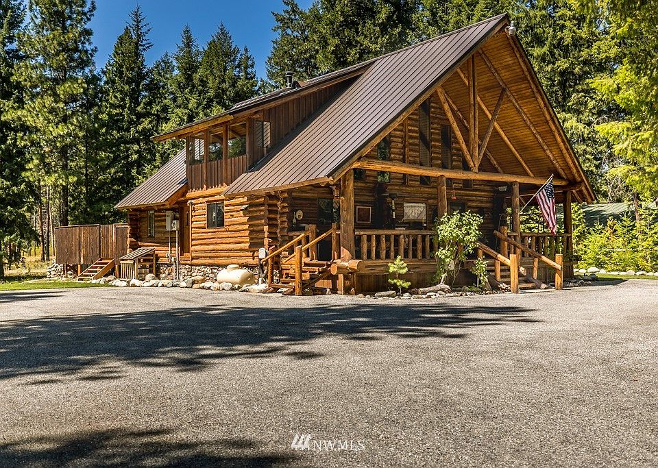 Custom hand hewn log home