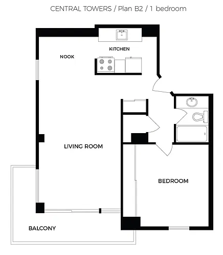 Floor plan 1 Bedroom