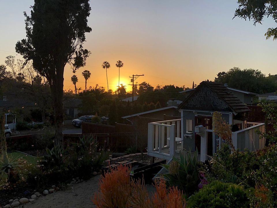 Playhouse at sunset