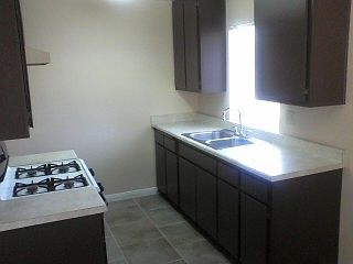 Clean, open kitchen.