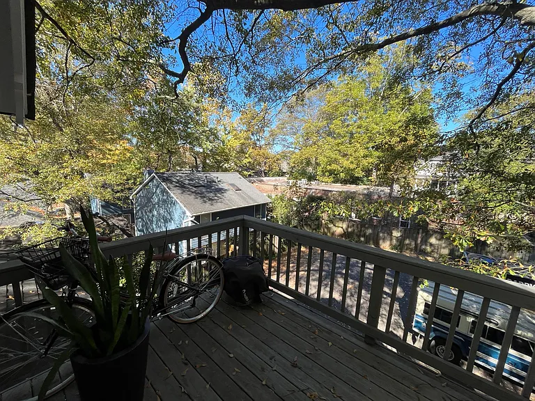 Porch view in summer