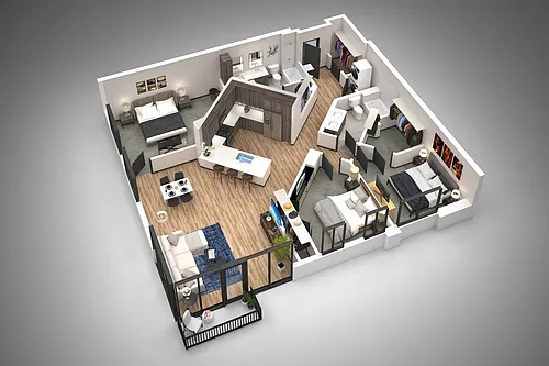 Floor plan 3 Bed/2 Bath