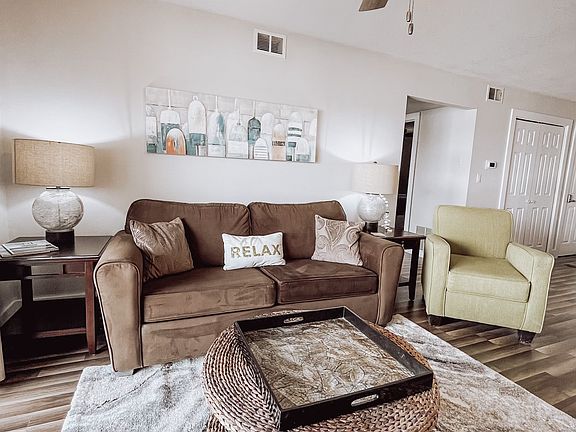 Living room with hideaway bed.