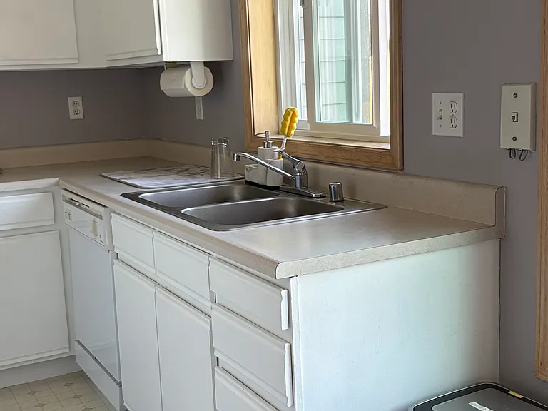 Kitchen sink with a window
