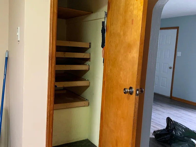 This home has plenty of storage, including the pantry with slide-out shelves