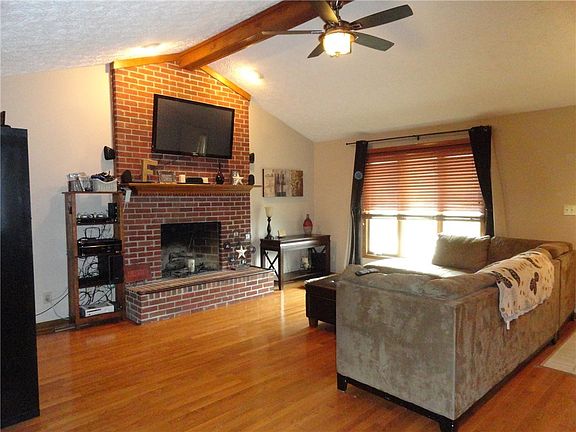 Great room with hardwood flooring