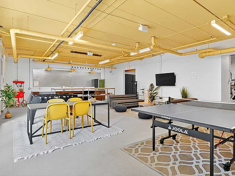 Our game lounge offers a creative space to tune up your ride, gather with neighbors, and enjoy downtime all in one thoughtfully designed setting.