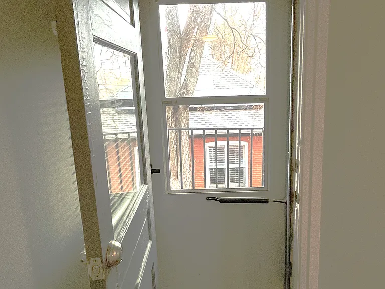 door to private back deck
