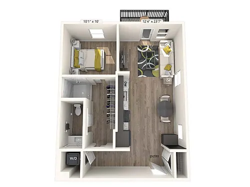 Floor plan AM3V-Upgrade-719sf