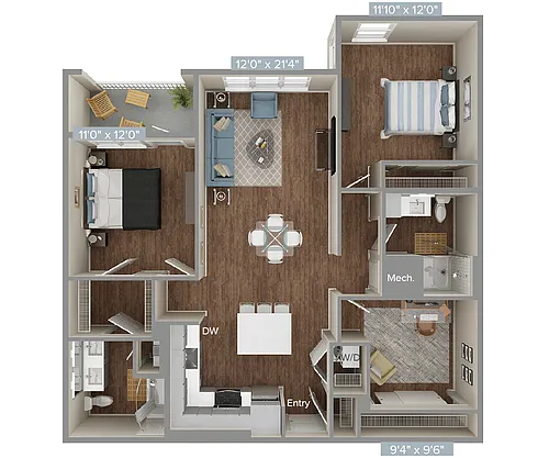 Floor plan B16D-2