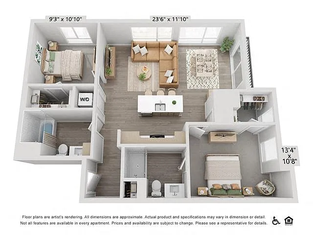 Floor plan B4.1 | 2 Bed | 2 Bath