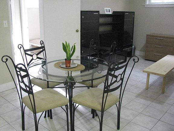 Eating area looking into living space